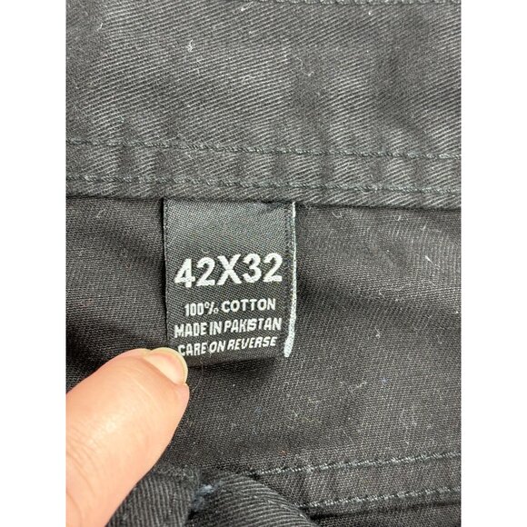 Focus Clothing Company Black Distressed Biker Jeans Mens 42x32 100% Cotton - Picture 3 of 7